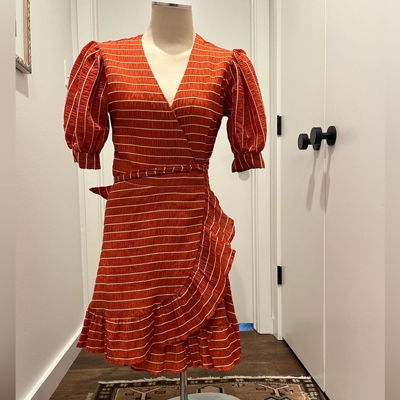 Scotch & Soda Pin Striped Crinkle Fabric Dress - Picture 2 of 11